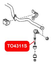 Втулка (сайлентблок) стойки стабилизатора для Toyota RAV 4 2006-2013 to4311s Vtr