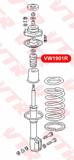 Отбойник стойки амортизатора передней подвески vw1901r Vtr