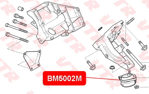 Опора двигателя правая для BMW 7-серия E38 1994-2001 bm5002m Vtr
