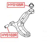 Сайлентблок переднего рычага задний для Hyundai Accent II (+ТАГАЗ) 2000-2012 hy0105r Vtr