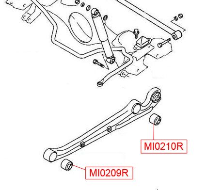 Сайлентблок заднего прод. рычага передн. для Mitsubishi Pajero/Montero Sport (KS) 2015> mi0209r Vtr