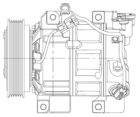 Компрессор системы кондиционирования для Nissan X-Trail (T31) 2007-2014 LCAC1425 Luzar