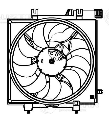 Эвентилятор охл. для ам Subaru Forester (S13) (12-) 2.0i2.5i (с кож LFK2213 Luzar