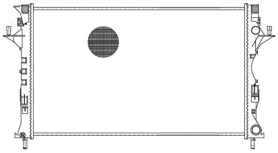 Радиатор системы охлаждения для ам Renault Laguna (01-) (LRc 0964) lrc0964 Luzar