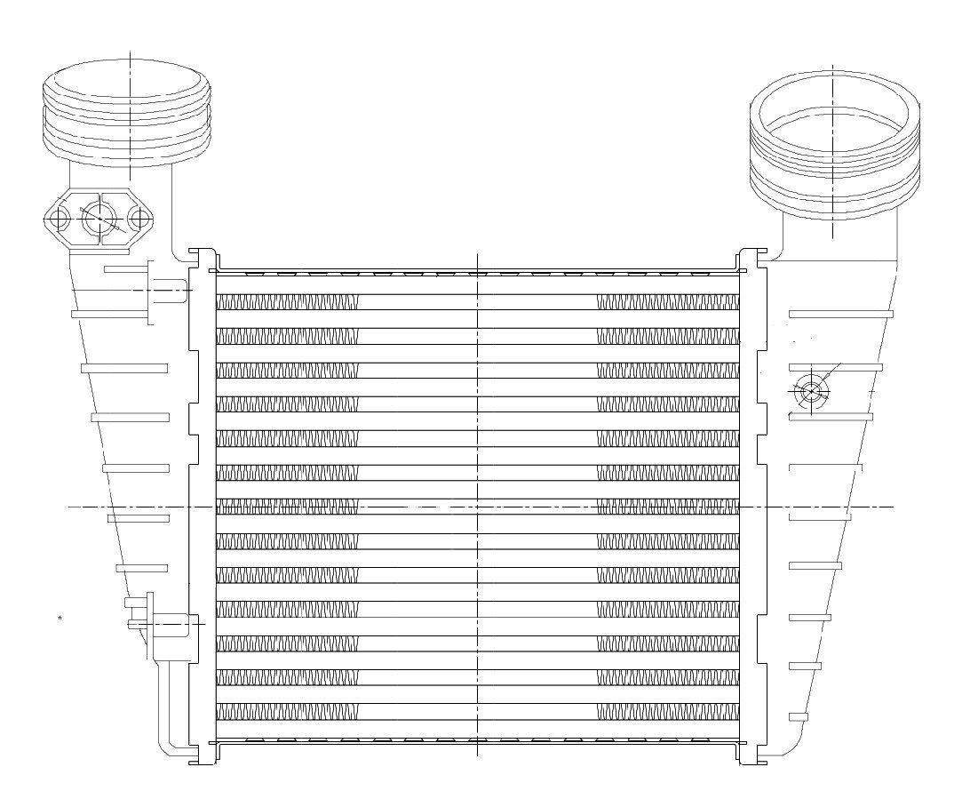 Радиатор интеркулера VW Passat B5 2001-, Skoda Superb 2002- 1.8T lric1804 Luzar