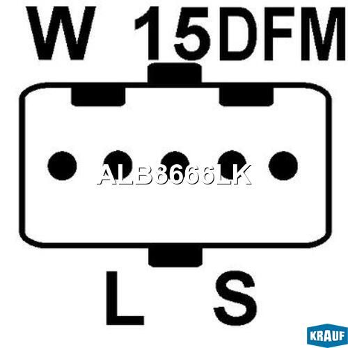 генератор cо шкивом 8 ручьев ALB8666LK Krauf