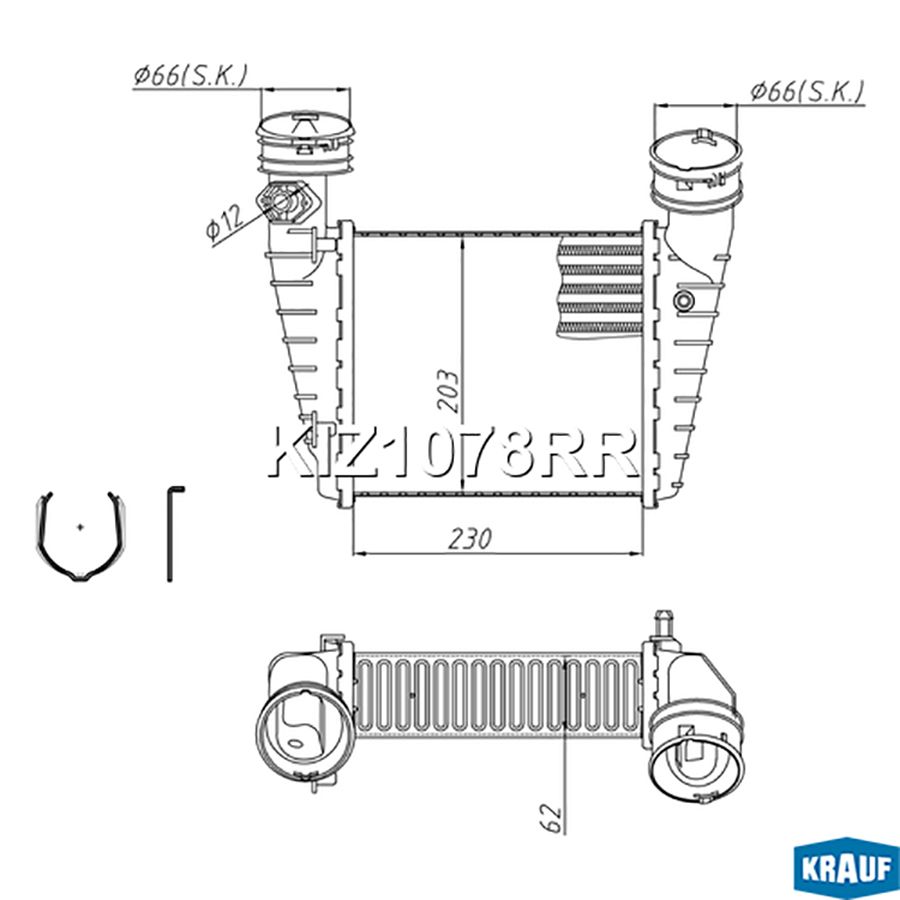 интеркулер KIZ1078RR Krauf