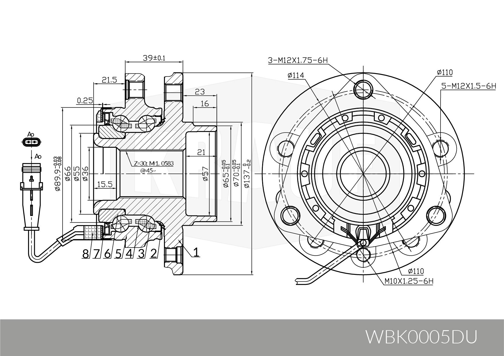 Ступицы колеса KRAUF WBK0005DU OPEL SIGNUM 1.8 F WBK0005DU Krauf