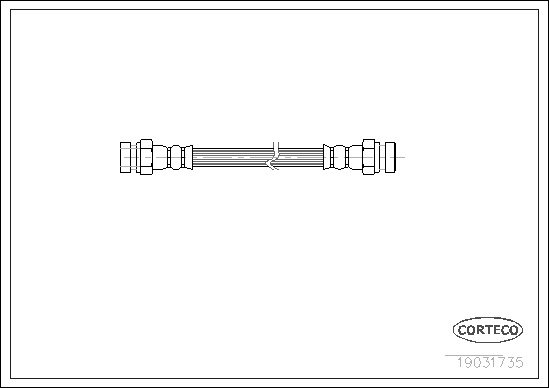 Тормозной шланг 19031735 Corteco