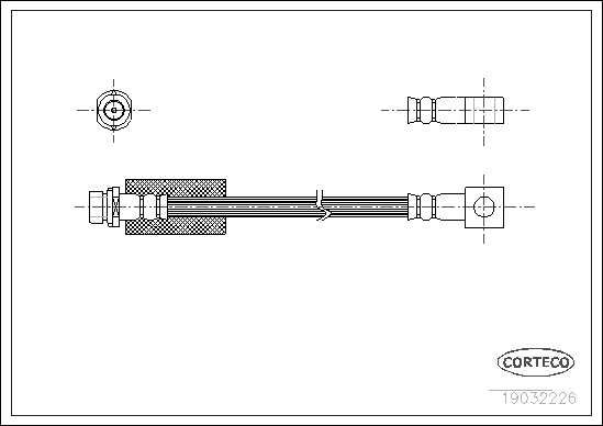 Шланг тормозной задний для Ford Mondeo II 1996-2000 19032226 Corteco