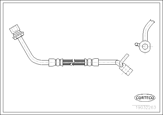 Тормозной шланг 19032263 Corteco