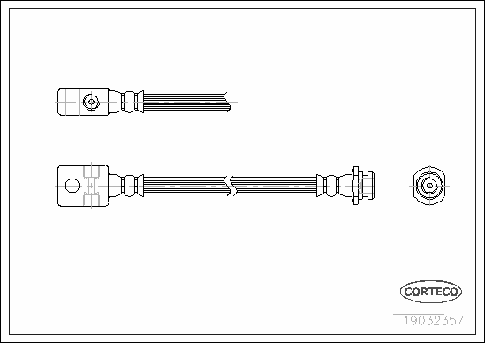 Шланг тормозной для Nissan Patrol (Y60) 1987-1997 19032357 Corteco