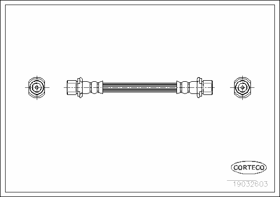 Шланг тормозной задний для Toyota RAV 4 1994-2000 19032603 Corteco