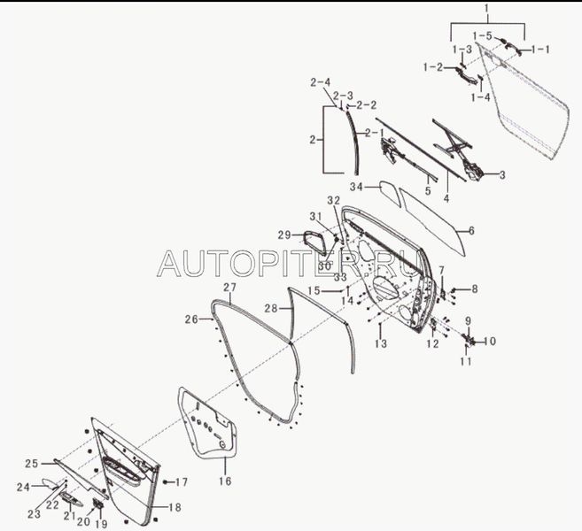 Ответная часть замка двери для Lifan Solano 2010-2016 b6105141 Lifan