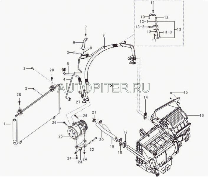 Радиатор кондиционера SOLANO B8105100 b8105100 Lifan