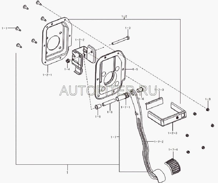 Накладка педали тормоза ORIGINAL l3504205 Lifan