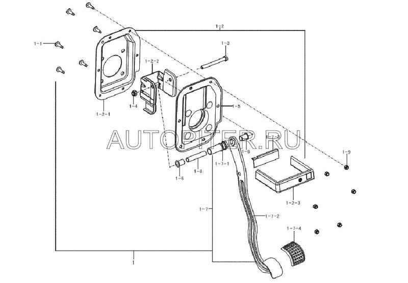 Накладка педали тормоза ORIGINAL l3504205 Lifan