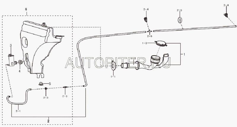 Тройник омывателя l5207306 Lifan