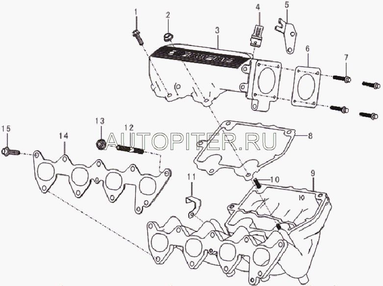 Прокладка коллектора впускного (LF479Q1-1008203A) lf479q11008203a Lifan