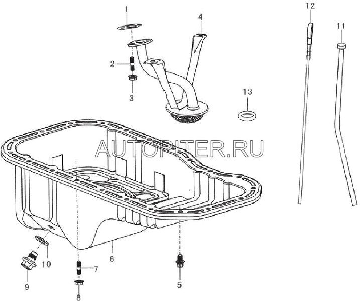 Прокладка маслоприемника. lf479q11010011a Lifan