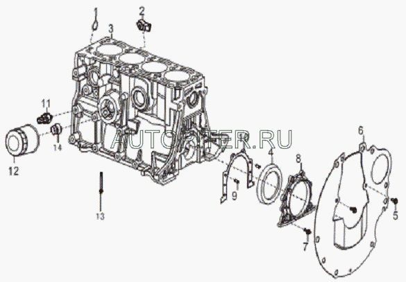 Фильтр масляный lf479q11017100a Lifan