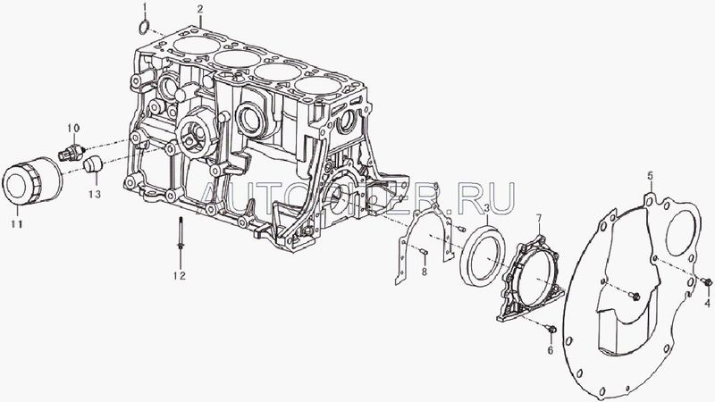 Фильтр масляный lf479q11017100a Lifan