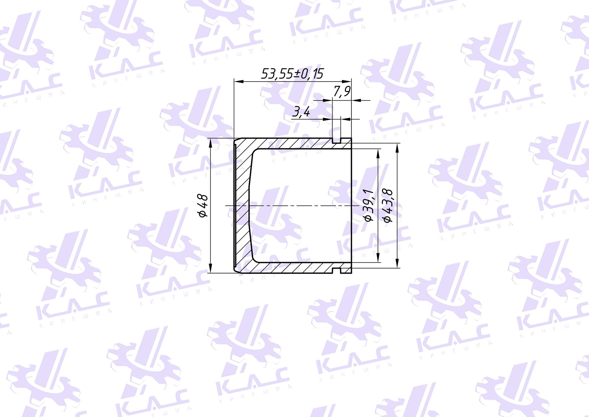 Поршень переднего суппорта STANDARD для а/м LAND ROVER Discovery III дв. 2.7 TD 4WD / 4.0 V6 4WD / 4 kf483954 Kac