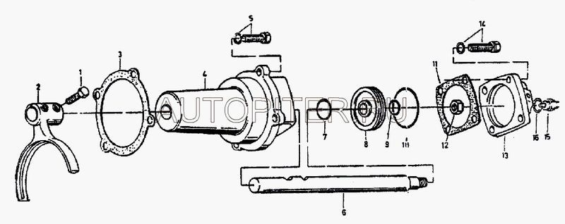 Цилиндр переключения повыш\пониж  (КПП Fuller) HOWO ac09016 Howo