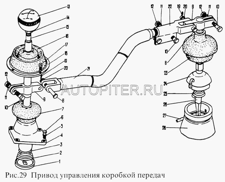 Пыльник рычага КПП ПАЗ 3205 верхний 3205170312710 Паз