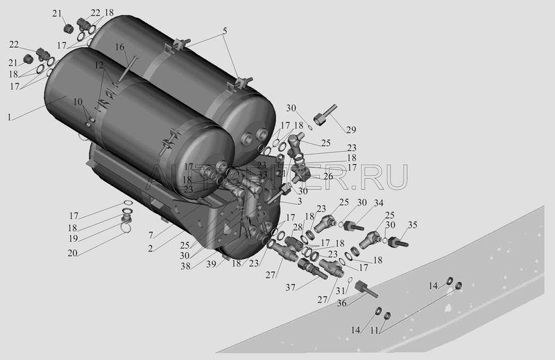 КронштейнМАЗресивераОАОМАЗ 6430203513078 Маз