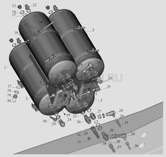 КронштейнМАЗресивераОАОМАЗ 6430203513078 Маз