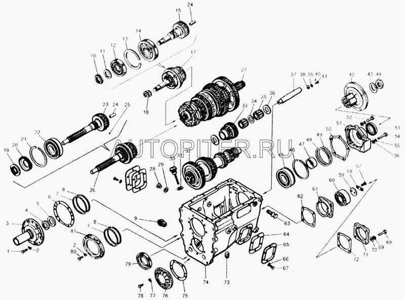 Корпус КПП для KAMAZ 65115 2001> 141701015 Камаз