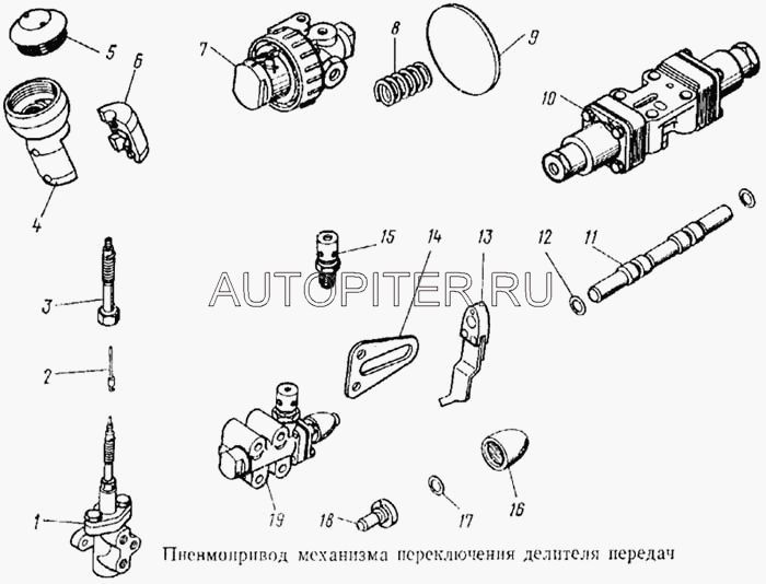 Клапан КамАЗ КПП включения делителя 151772040 Камаз