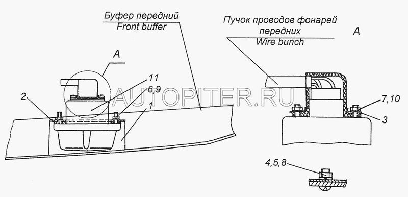 Накладка прижимная чехла (ПАО КАМАЗ) 53203712154 Камаз