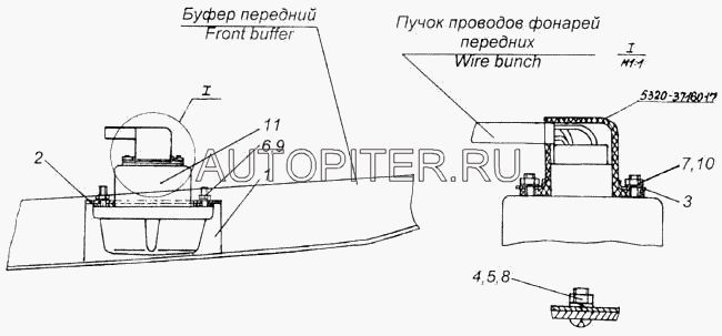 Накладка прижимная чехла (ПАО КАМАЗ) 53203712154 Камаз