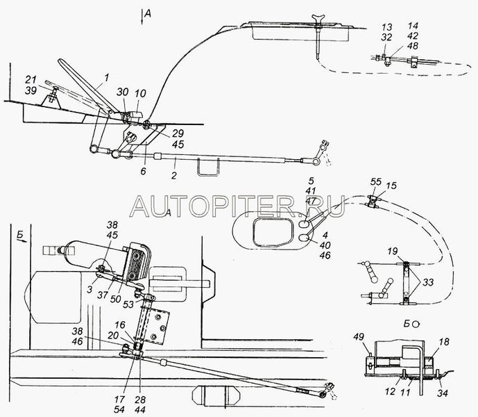 Тяга газа(телескопическая) с/о 740 7401108040 Камаз