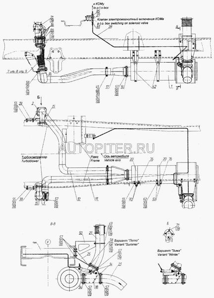 Штуцер переходной КАМАЗ М14*1,5/М10*1,00 864866 864866 Камаз