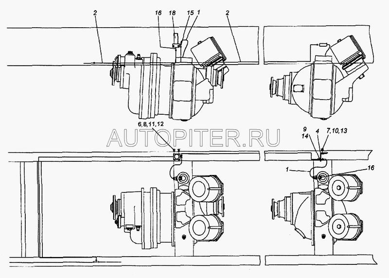 Штуцер механизма блокировки МОД М10х1хКГ1/8 КАМАЗ КАМАЗ 864870 864870 Камаз