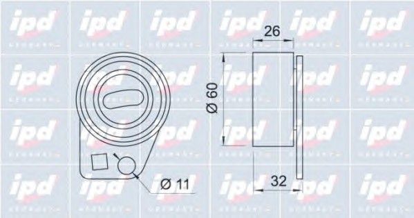 Натяжной ролик, ремень ГРМ 14-0216 Ipd