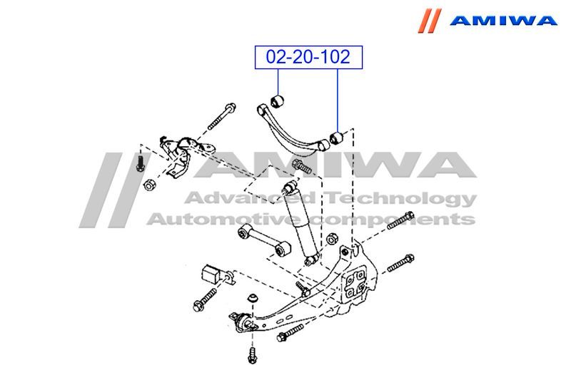 Сайлентблок заднего рычага для Mazda Mazda 6 (GG) 2002-2007 0220102 Amiwa