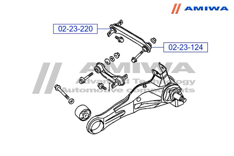 Сайлентблок заднего верхнего рычага для Mitsubishi Eclipse IV (DK) 2005-2012 0223124 Amiwa