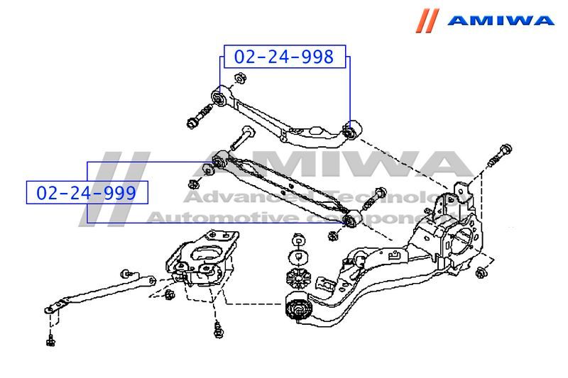 Сайлентблок рычага NISSAN JUKE/QASHQAI/X-TRAIL 06- попер.задн.подв.прав./лев 0224998 Amiwa