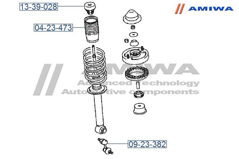 ТЯГА СТАБИЛИЗАТОРА ЗА�ДНЯЯ 0923382 0923382 Amiwa