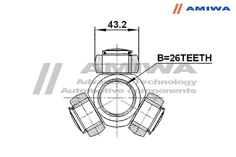 Трипоид для Lancia Delta III 2008-2014 2440030 Amiwa