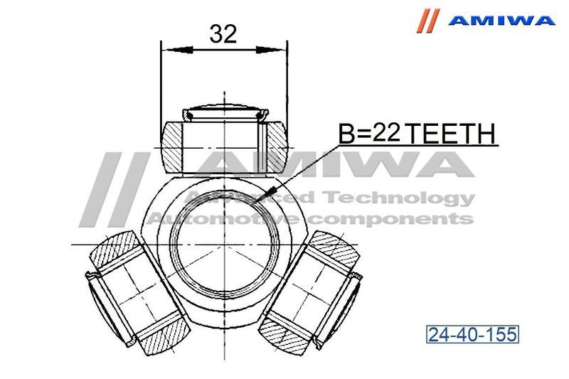 Трипоид для Fiat Palio 1996-2009 2440155 Amiwa