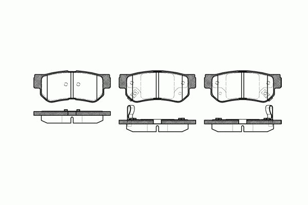 Колодки тормозные задние дисковые к-кт для Hyundai XG 1998-2005 0746.02 Remsa