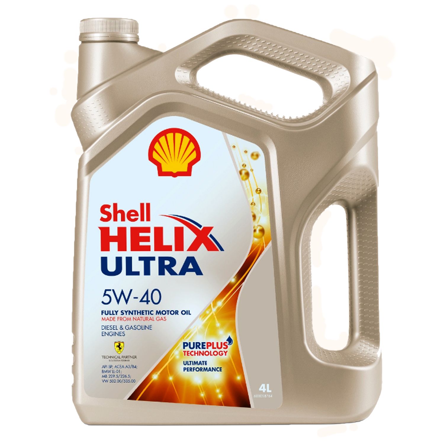 Купить  Shell моторное 5W40 Helix Ultra A3/B3, A3/B4, SN/CF 4 л .