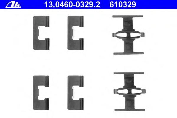 Комплектующие, колодки дискового тормоза 13.0460-0329.2 Ate