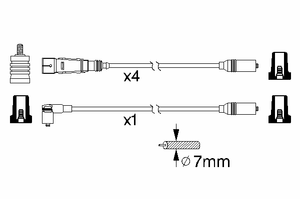 Комплект проводов зажигания 0 986 356 339 Bosch