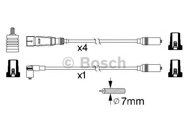 Комплект проводов зажигания 0 986 356 339 Bosch